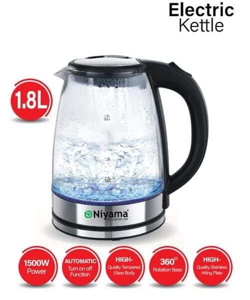 Niyama 1.8L stainless steel electric kettle